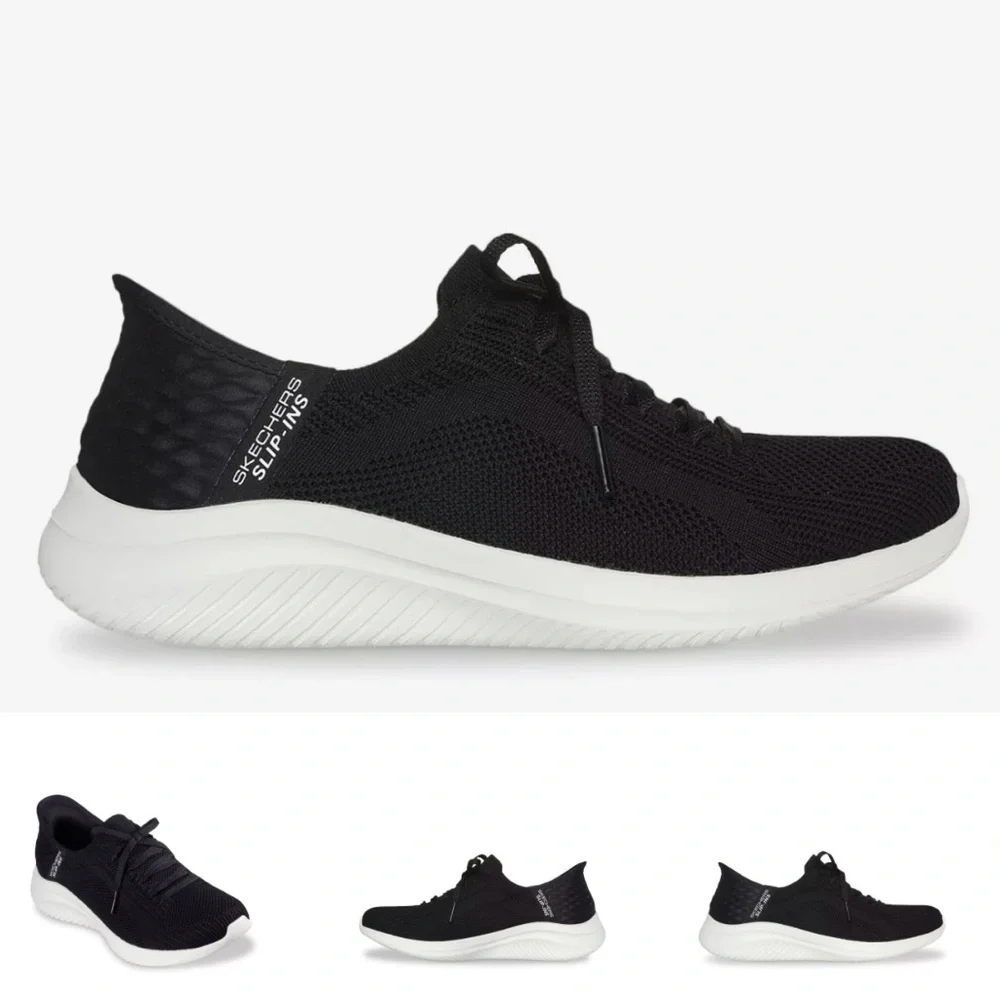 Skechers Hands Free Slip-Ins Ultra Flex 3.0 Brilliant Path Sneaker in Black Sz 6